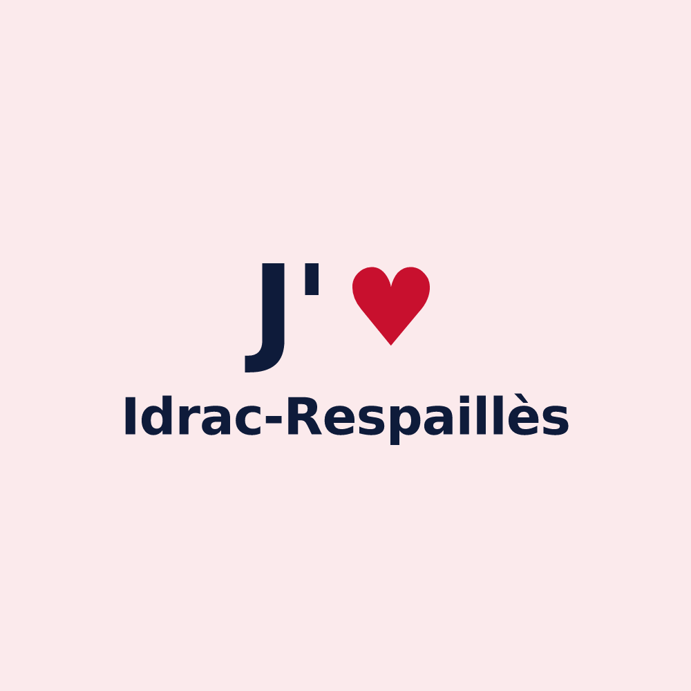 Magnet personnalisé Idrac-Respaillès — design J'aime Idrac-Respaillès