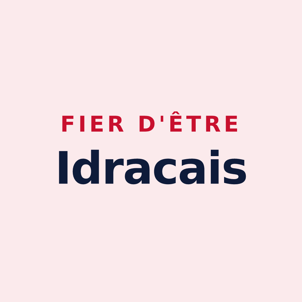 Magnet « Fier d'être Idracais » — design pour Idrac-Respaillès