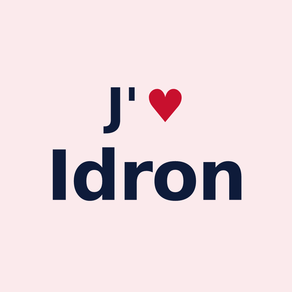 Magnet personnalisé Idron — design J'aime Idron
