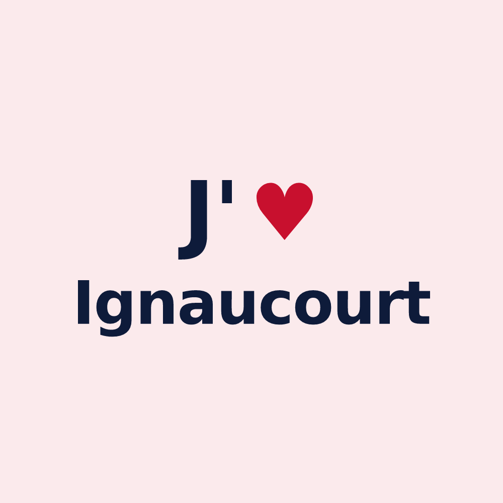 Magnet personnalisé Ignaucourt — design J'aime Ignaucourt