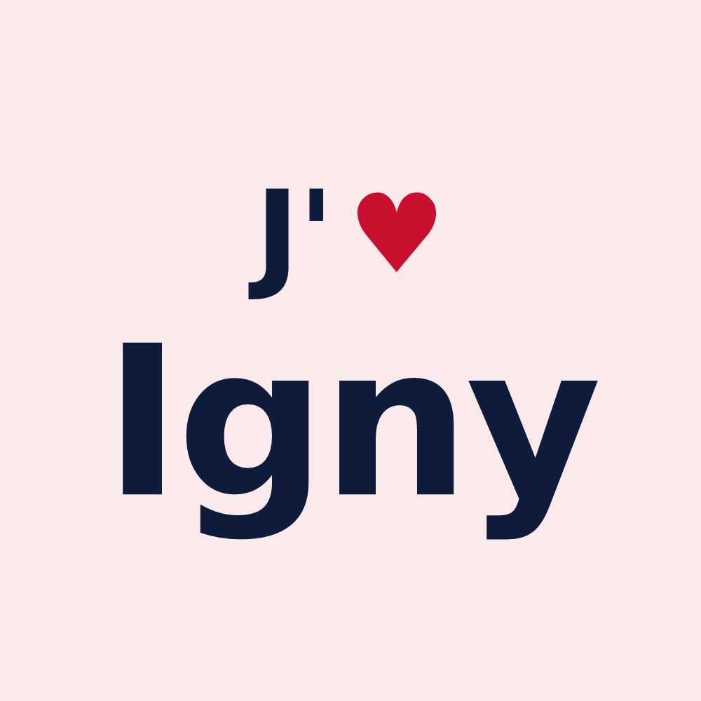 Magnet personnalisé Igny — design J'aime Igny