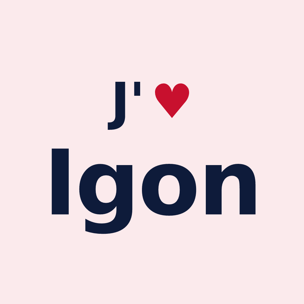 Magnet personnalisé Igon — design J'aime Igon