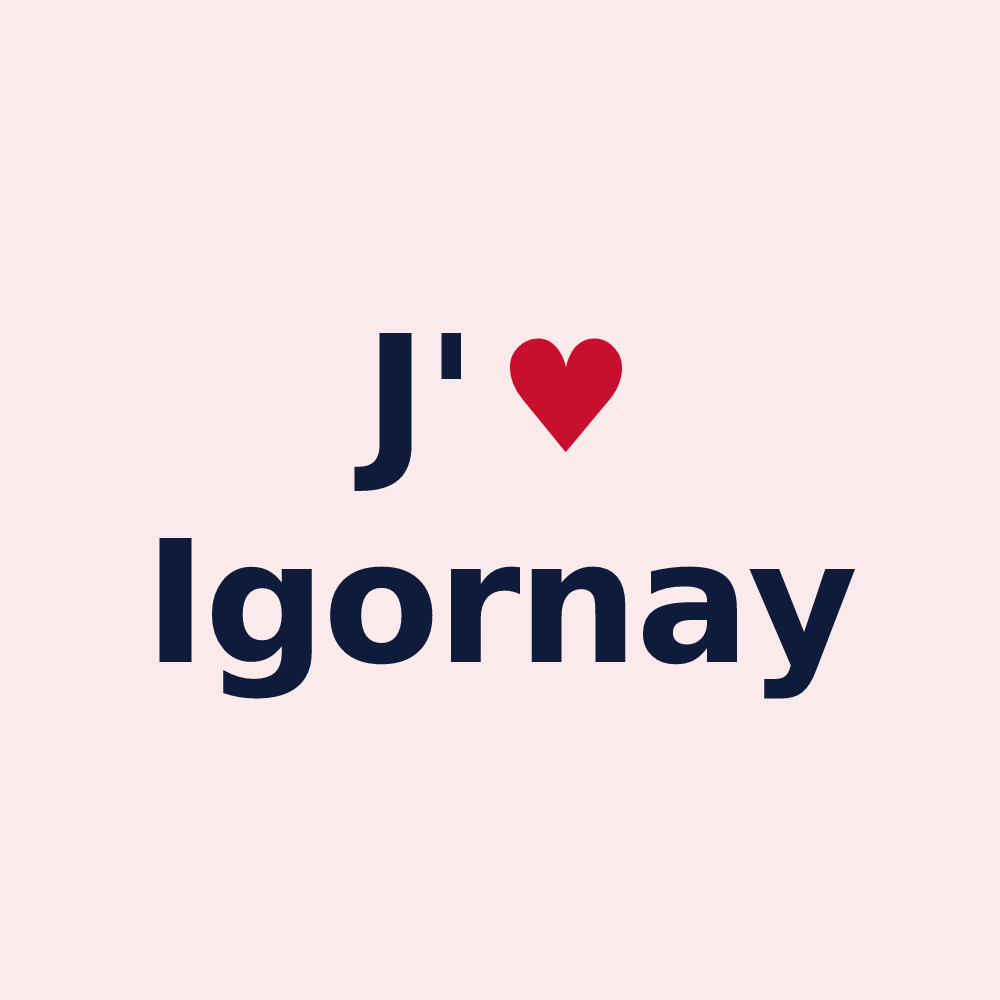 Magnet personnalisé Igornay — design J'aime Igornay