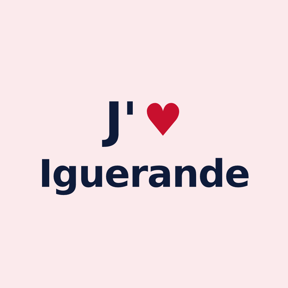 Magnet personnalisé Iguerande — design J'aime Iguerande