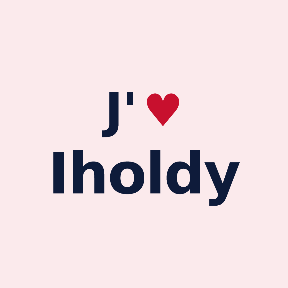 Magnet personnalisé Iholdy — design J'aime Iholdy