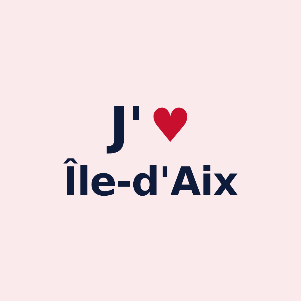 Magnet personnalisé Île-d'Aix — design J'aime Île-d'Aix