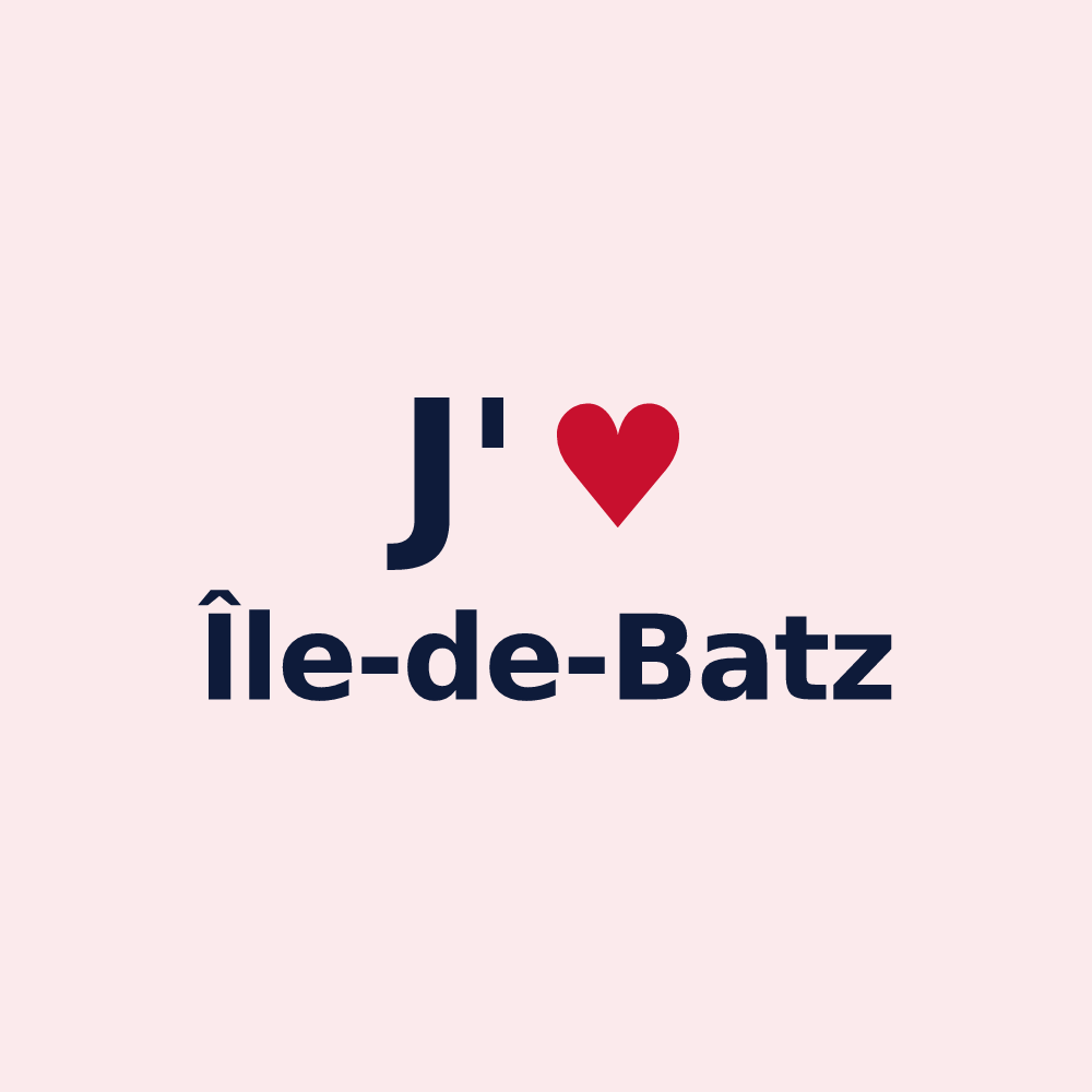 Magnet personnalisé Île-de-Batz — design J'aime Île-de-Batz