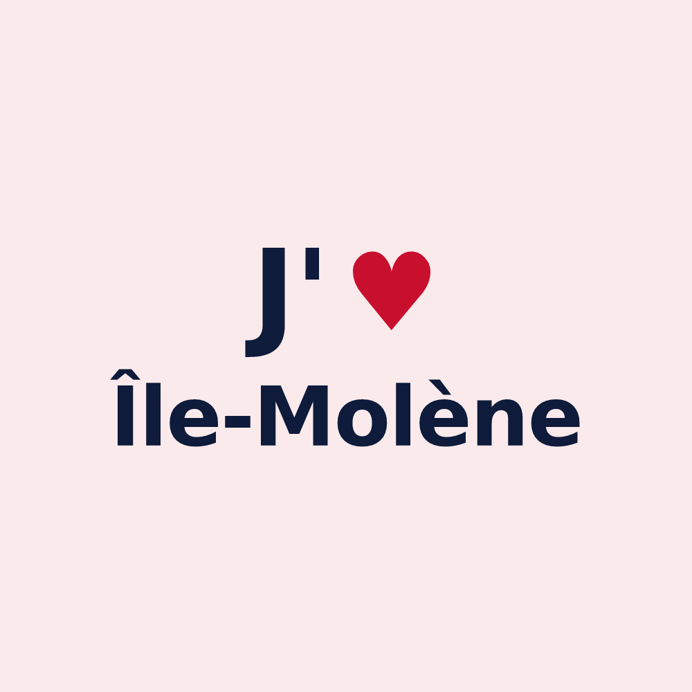 Magnet personnalisé Île-Molène — design J'aime Île-Molène
