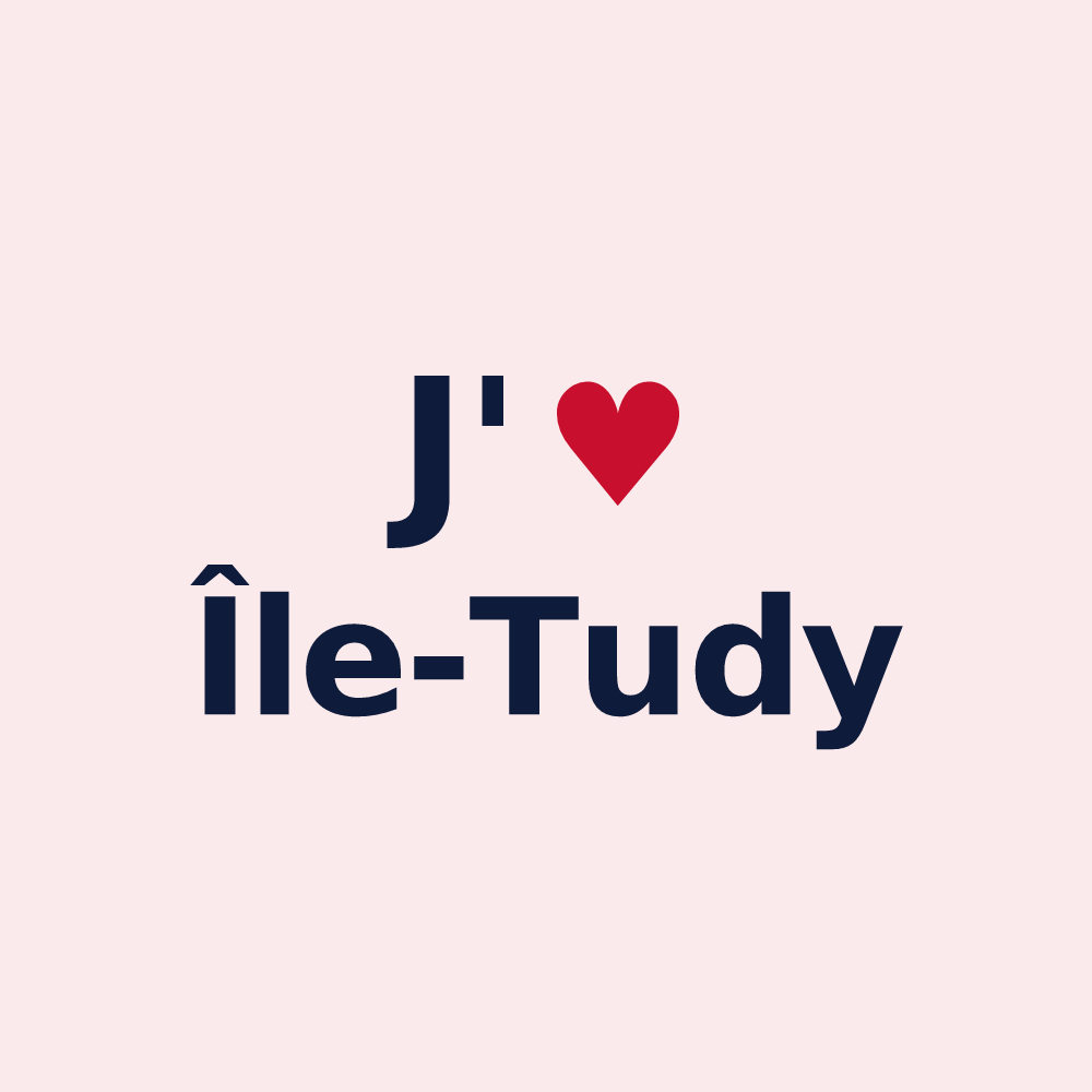 Magnet personnalisé Île-Tudy — design J'aime Île-Tudy