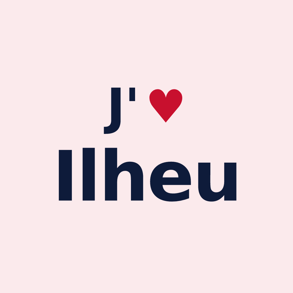 Magnet personnalisé Ilheu — design J'aime Ilheu