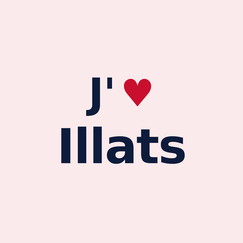Magnet personnalisé Illats — design J'aime Illats