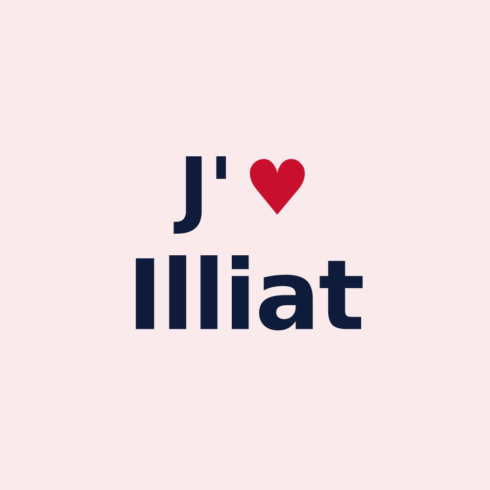 Magnet personnalisé Illiat — design J'aime Illiat