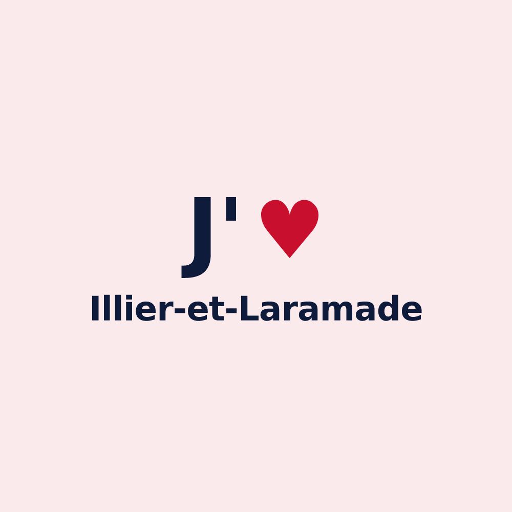 Magnet personnalisé Illier-et-Laramade — design J'aime Illier-et-Laramade