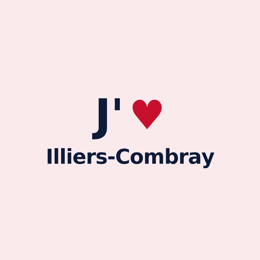 Magnet personnalisé Illiers-Combray — design J'aime Illiers-Combray