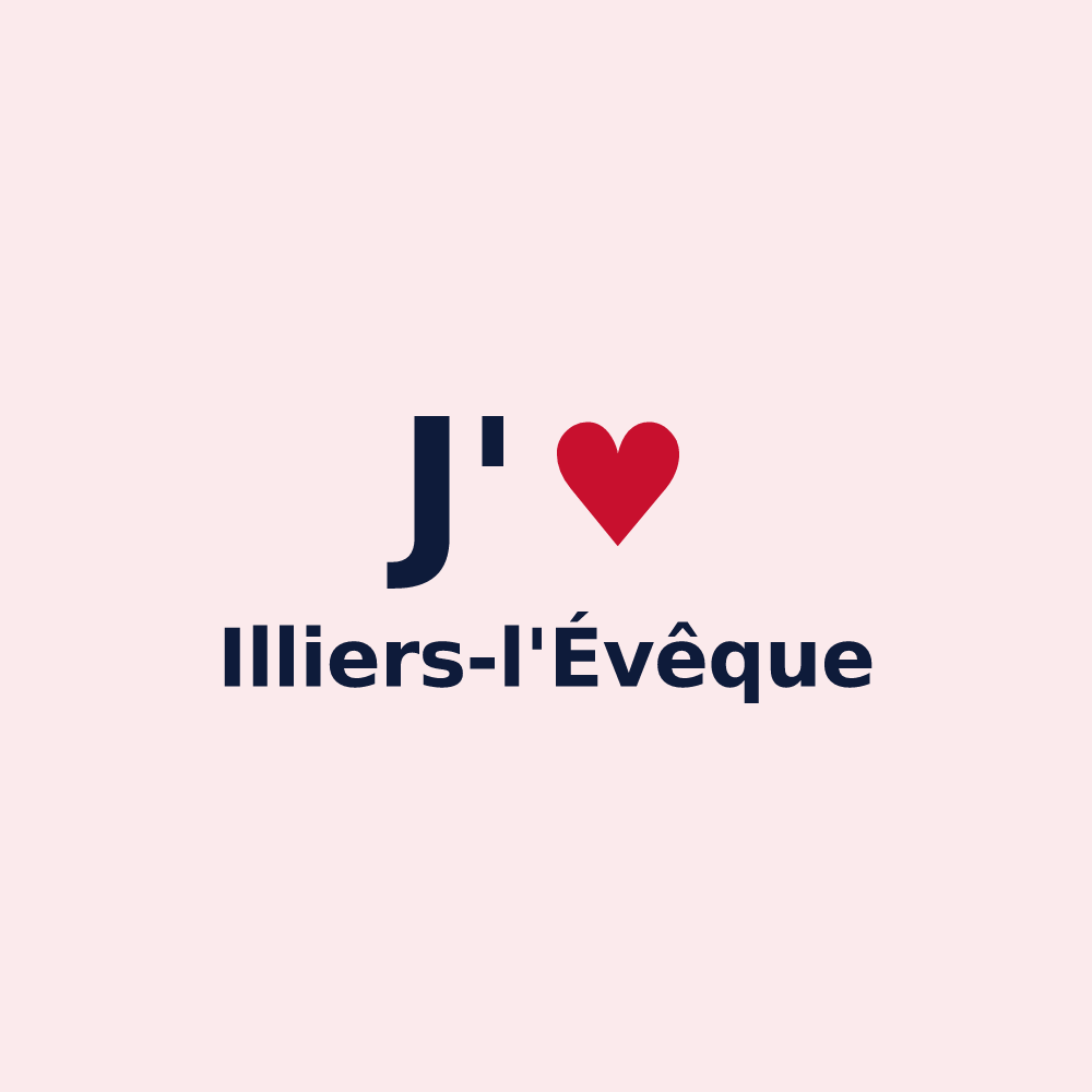 Magnet personnalisé Illiers-l'Évêque — design J'aime Illiers-l'Évêque