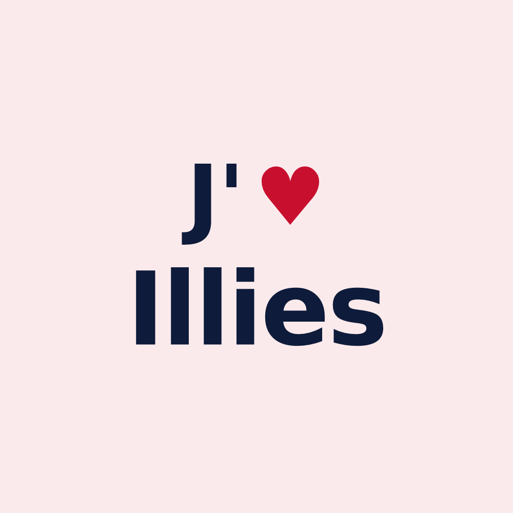 Magnet personnalisé Illies — design J'aime Illies