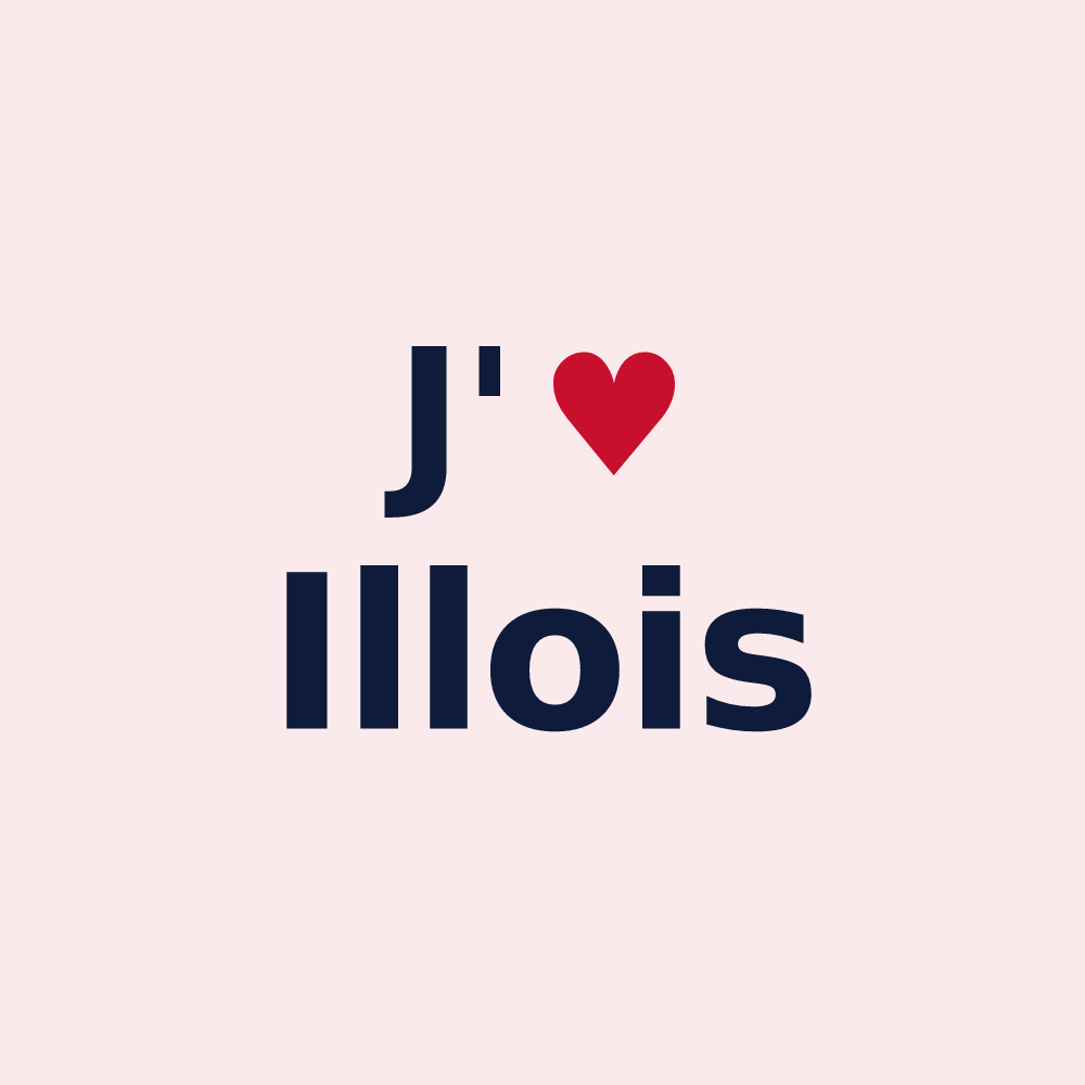 Magnet personnalisé Illois — design J'aime Illois