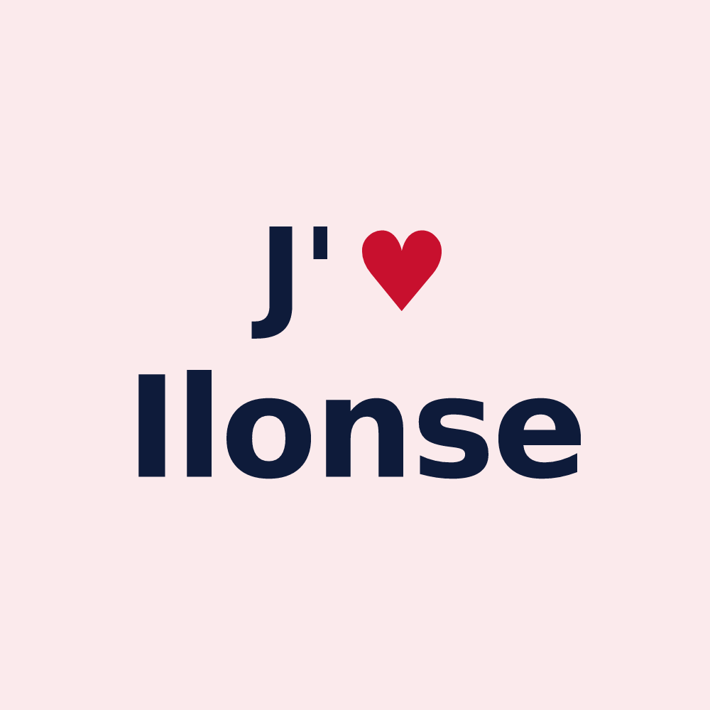 Magnet personnalisé Ilonse — design J'aime Ilonse