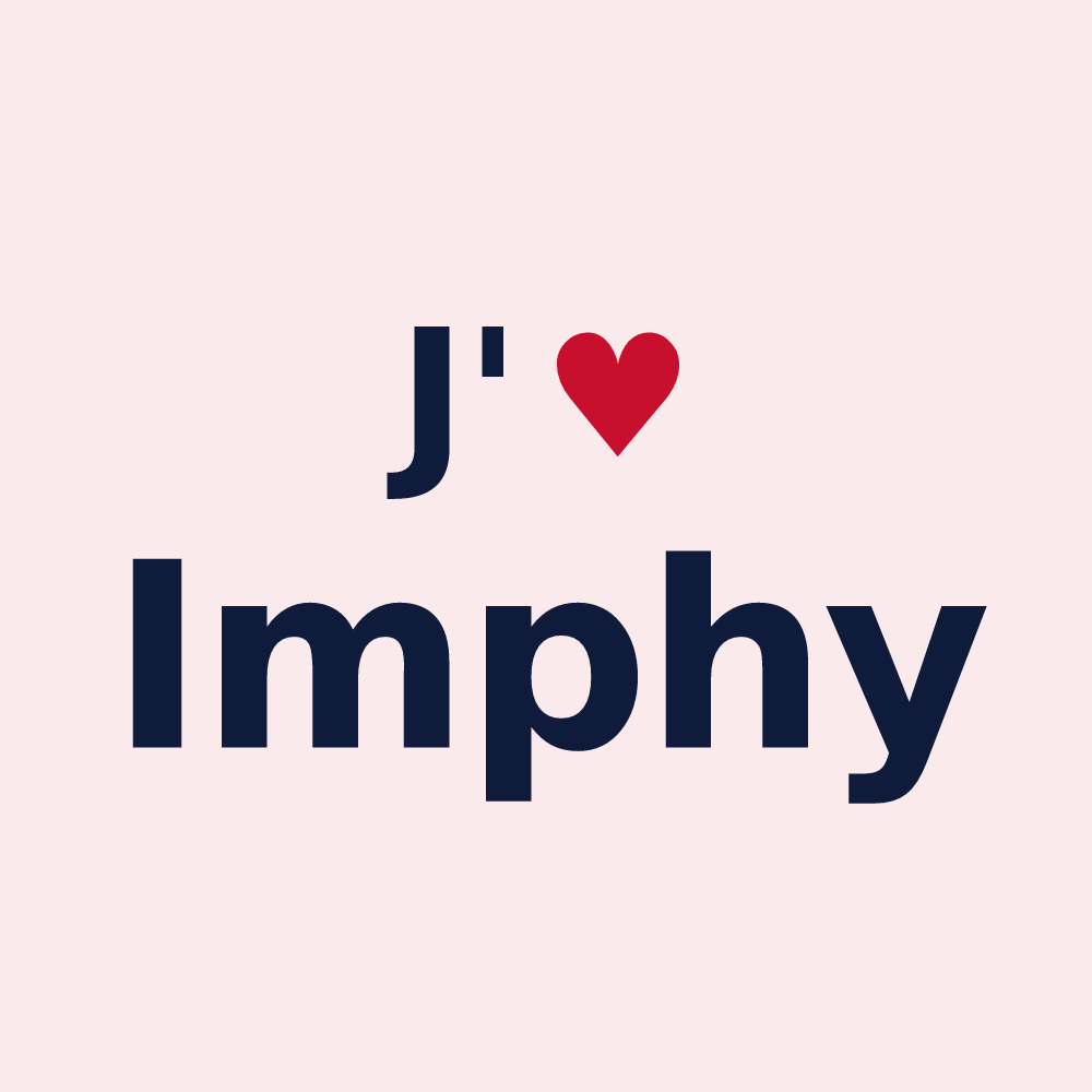 Magnet personnalisé Imphy — design « J'aime Imphy » imprimé sur le magnet