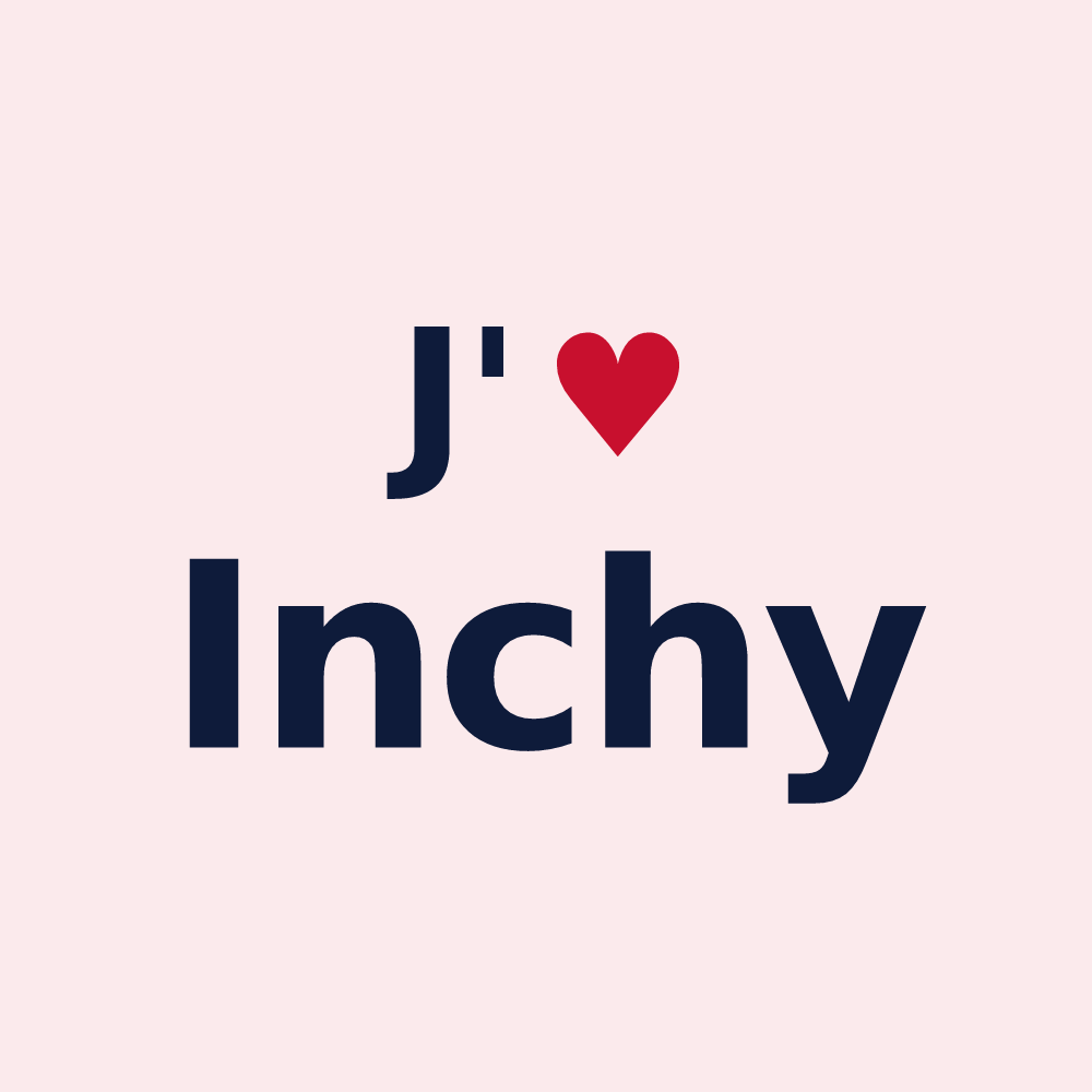 Magnet personnalisé Inchy — design J'aime Inchy