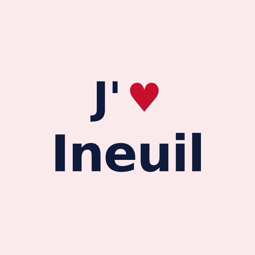 Magnet personnalisé Ineuil — design J'aime Ineuil