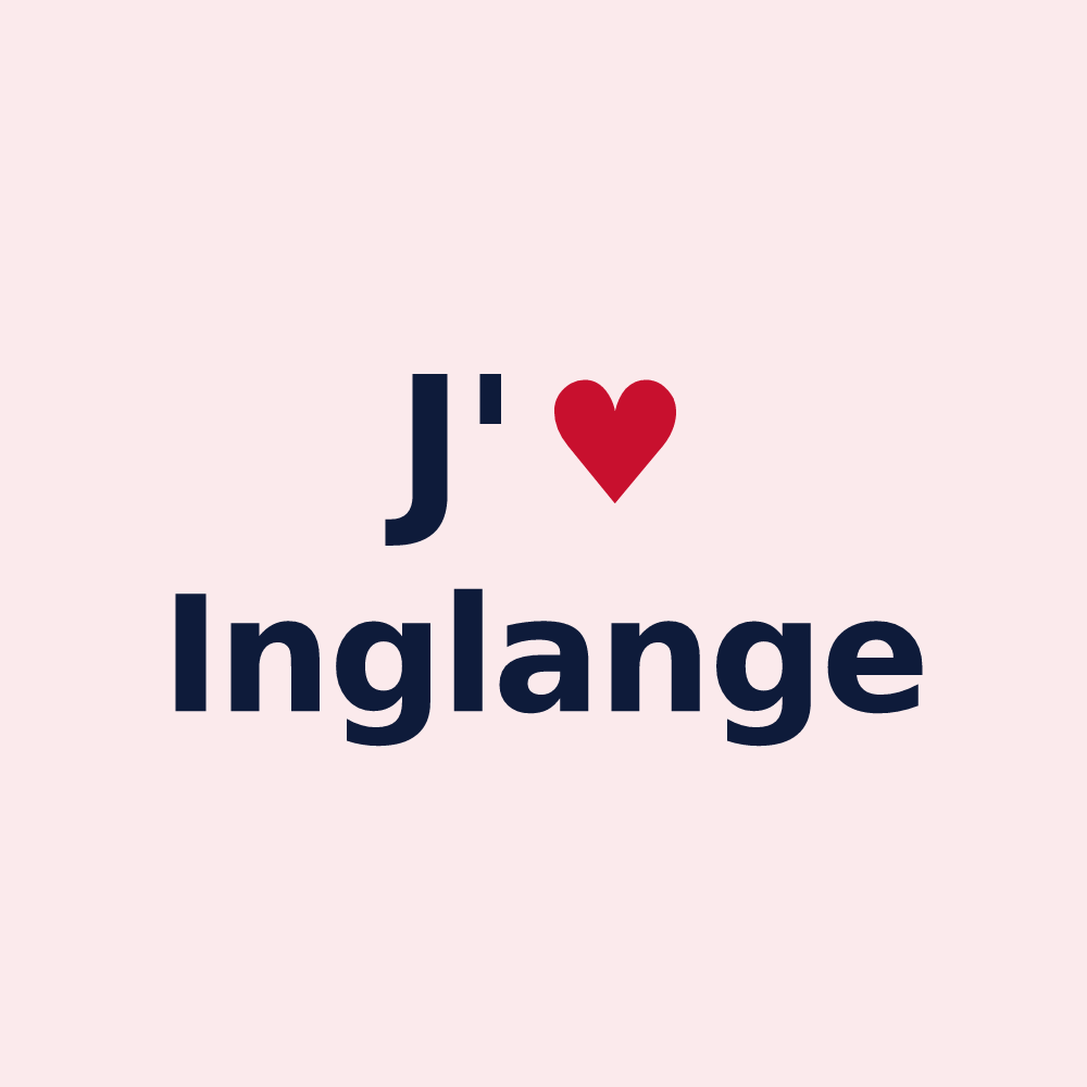 Magnet personnalisé Inglange — design J'aime Inglange