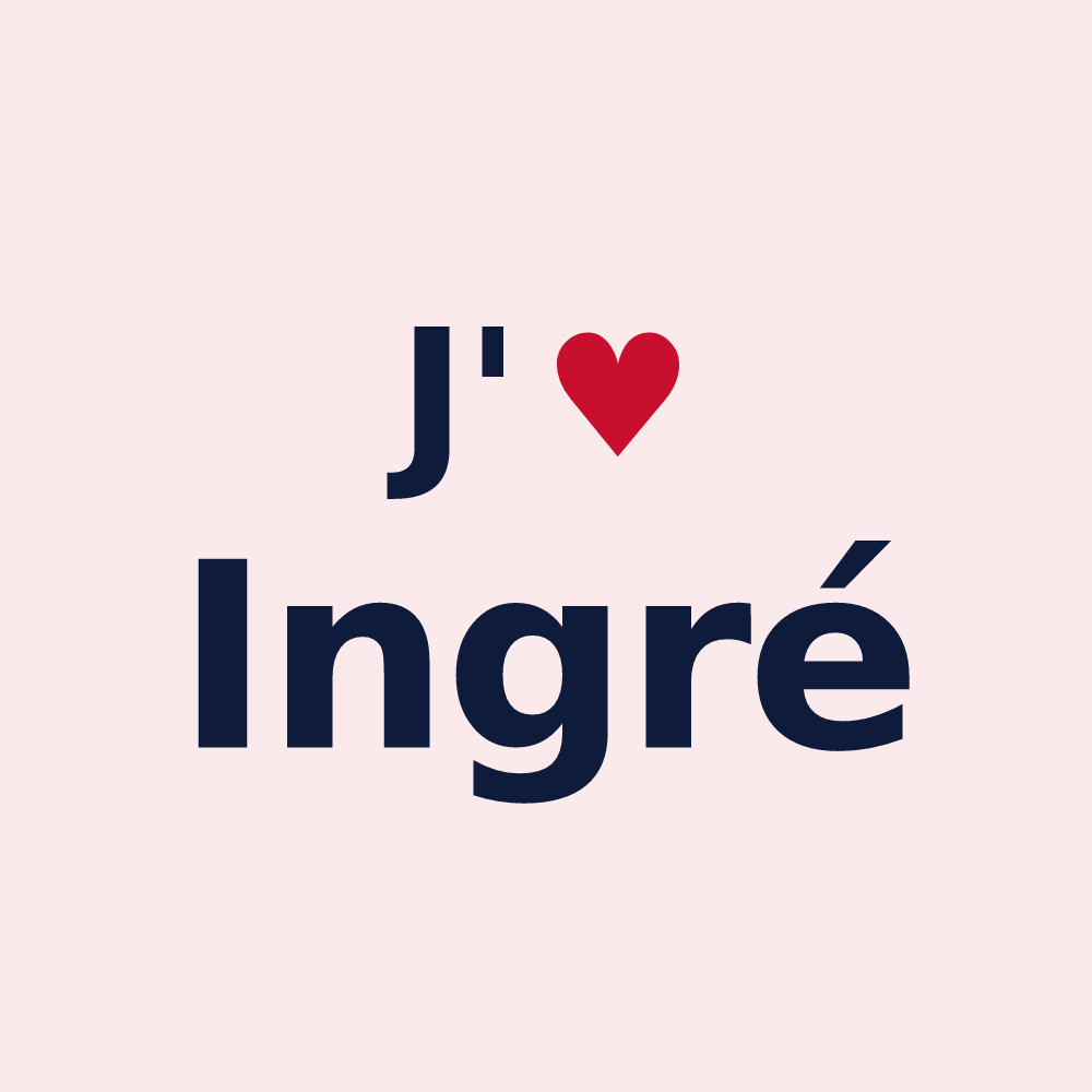 Magnet personnalisé Ingré — design J'aime Ingré