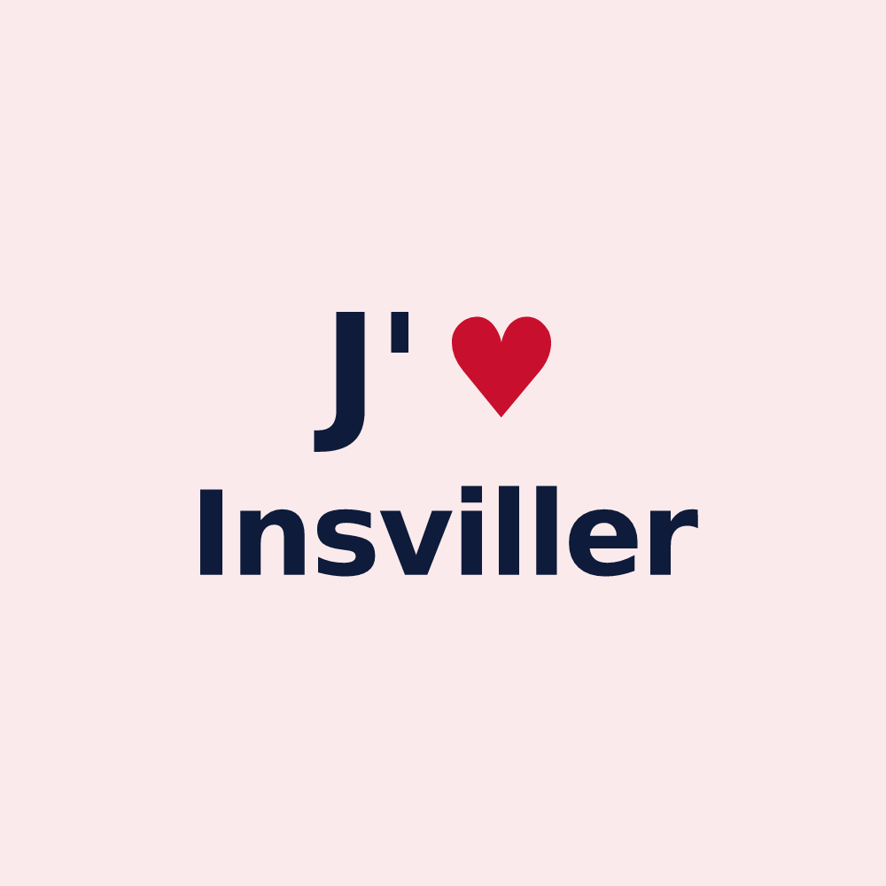 Magnet personnalisé Insviller — design J'aime Insviller