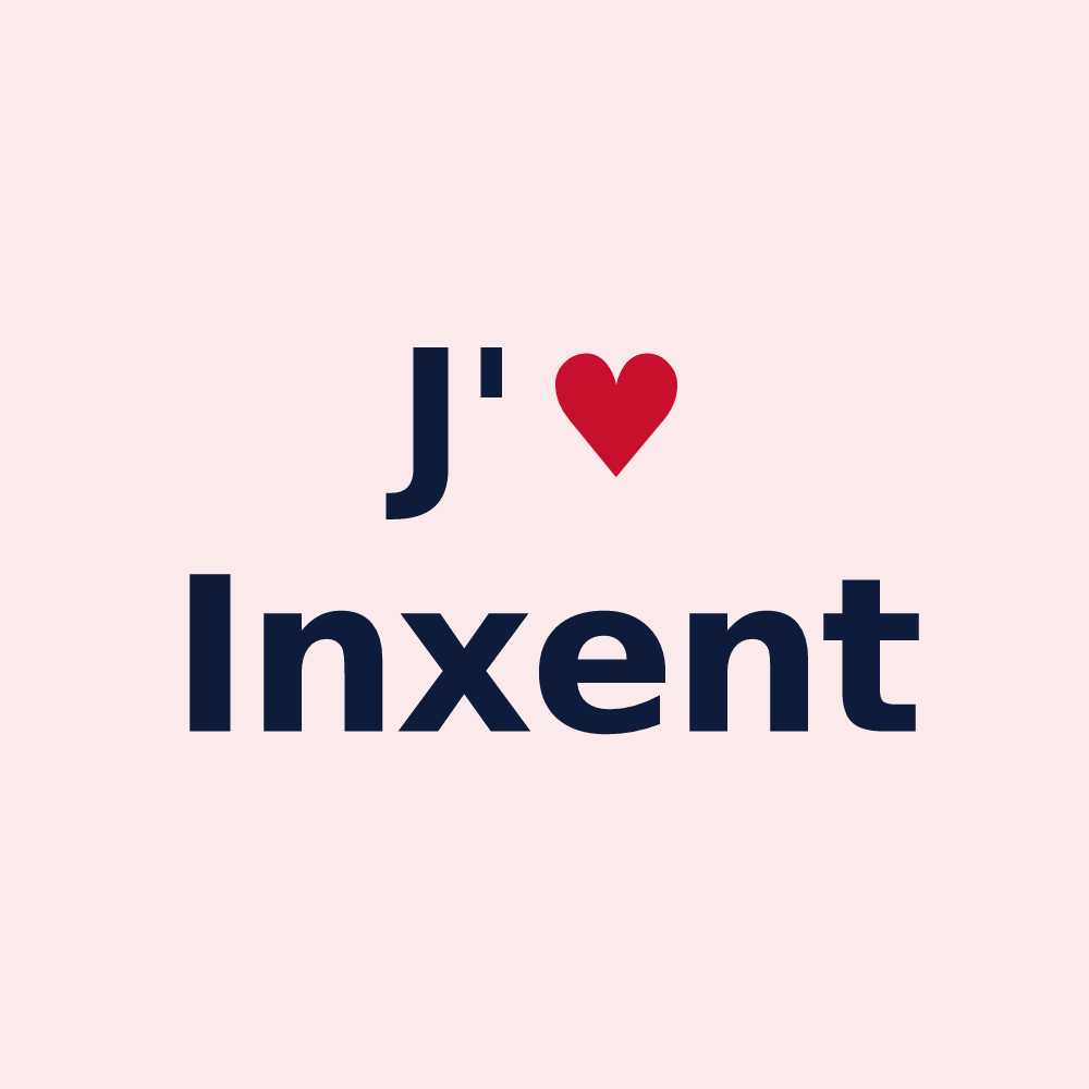 Magnet personnalisé Inxent — design J'aime Inxent