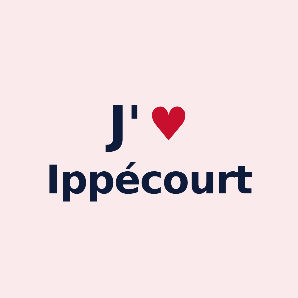 Magnet personnalisé Ippécourt — design J'aime Ippécourt