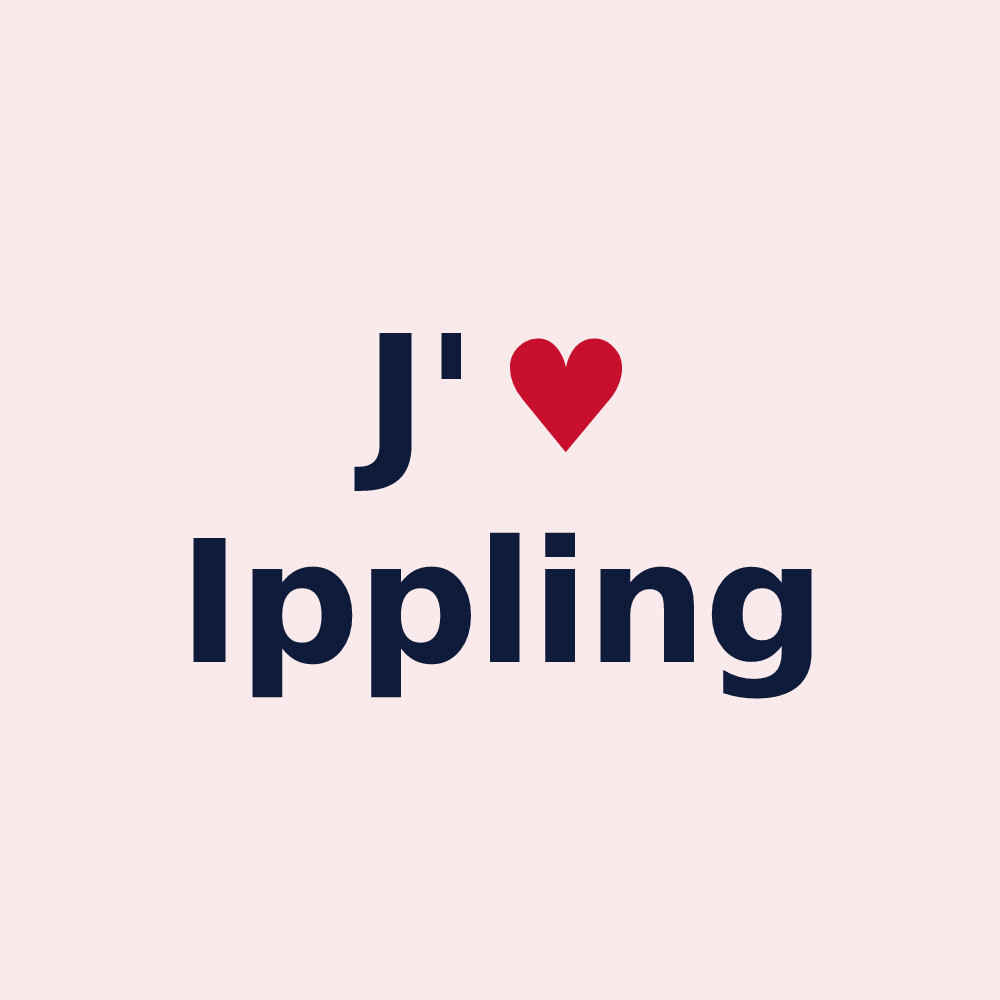 Magnet personnalisé Ippling — design « J'aime Ippling » imprimé sur le magnet