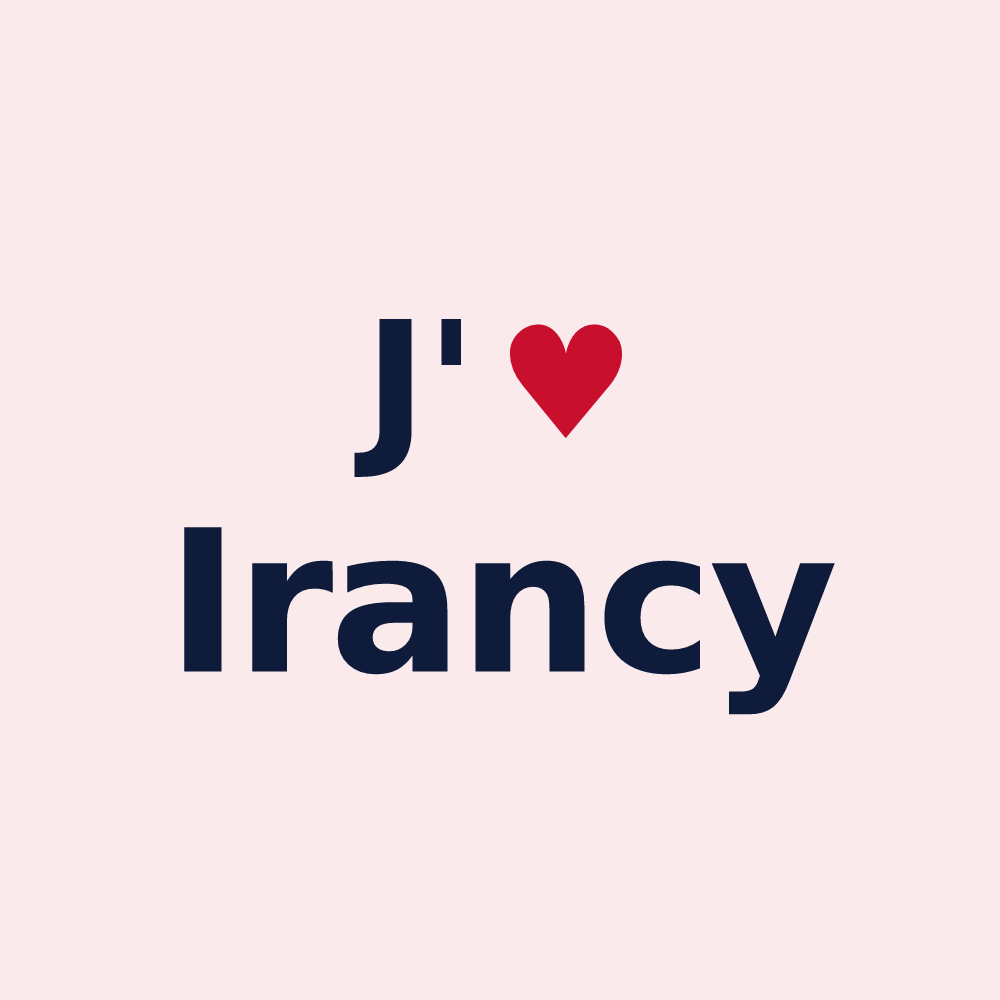 Magnet personnalisé Irancy — design J'aime Irancy