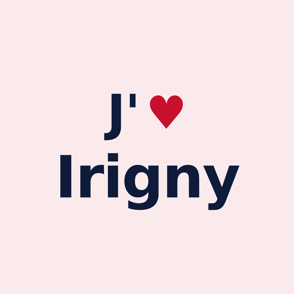 Magnet personnalisé Irigny — design J'aime Irigny