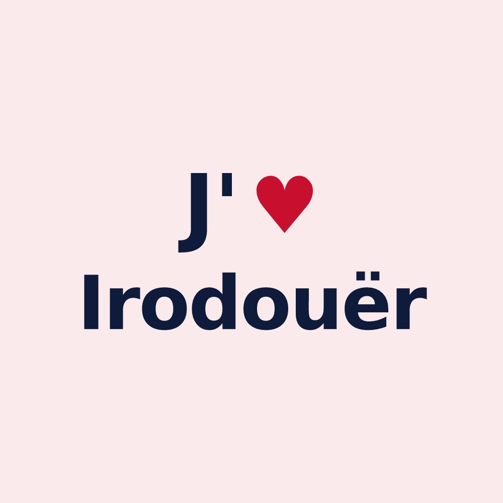 Magnet personnalisé Irodouër — design J'aime Irodouër