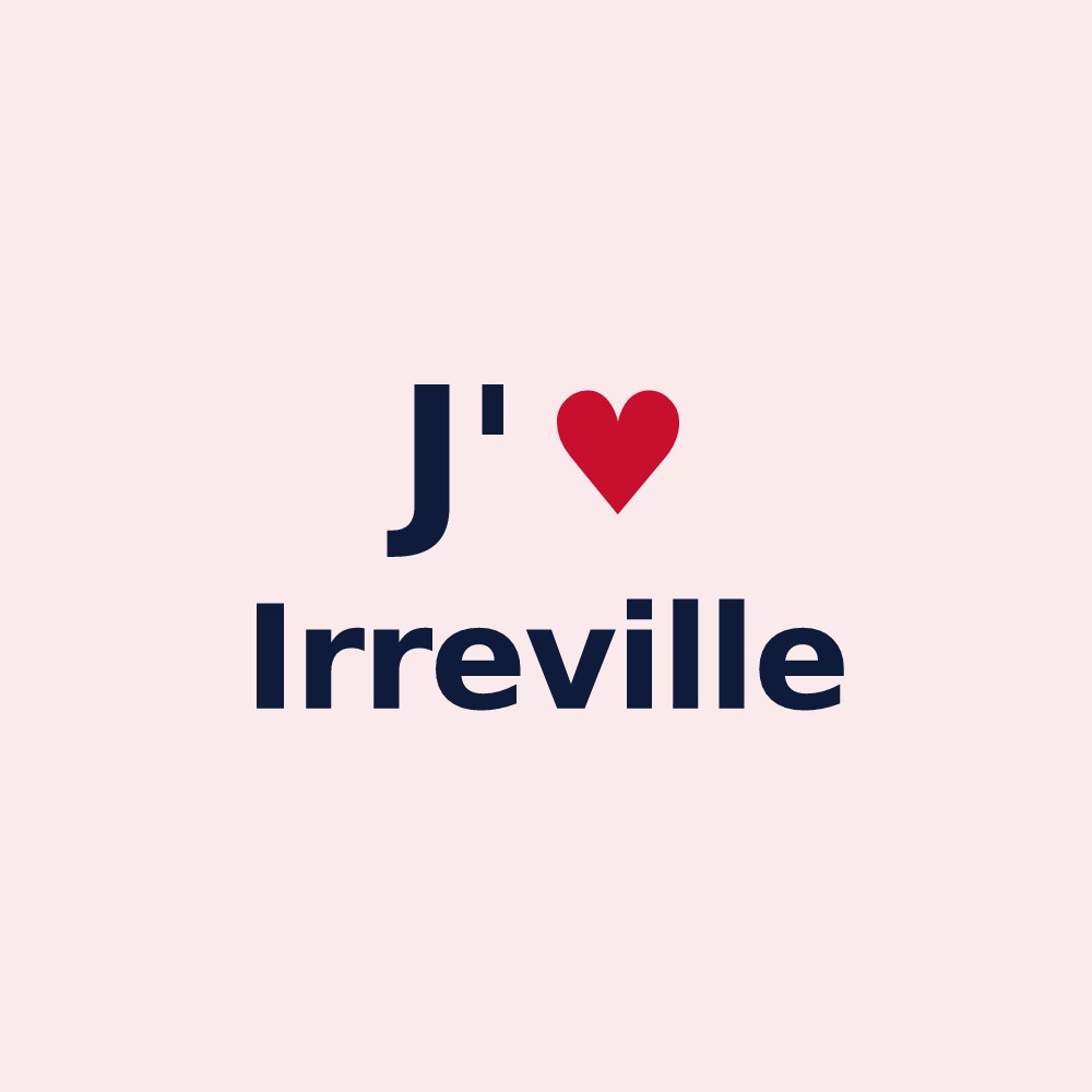 Magnet personnalisé Irreville — design J'aime Irreville