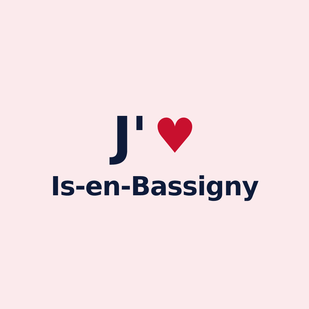 Magnet personnalisé Is-en-Bassigny — design J'aime Is-en-Bassigny