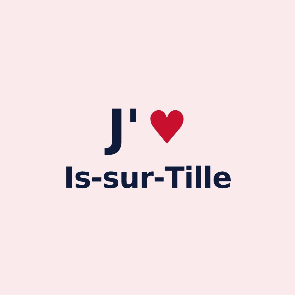 Magnet personnalisé Is-sur-Tille — design J'aime Is-sur-Tille