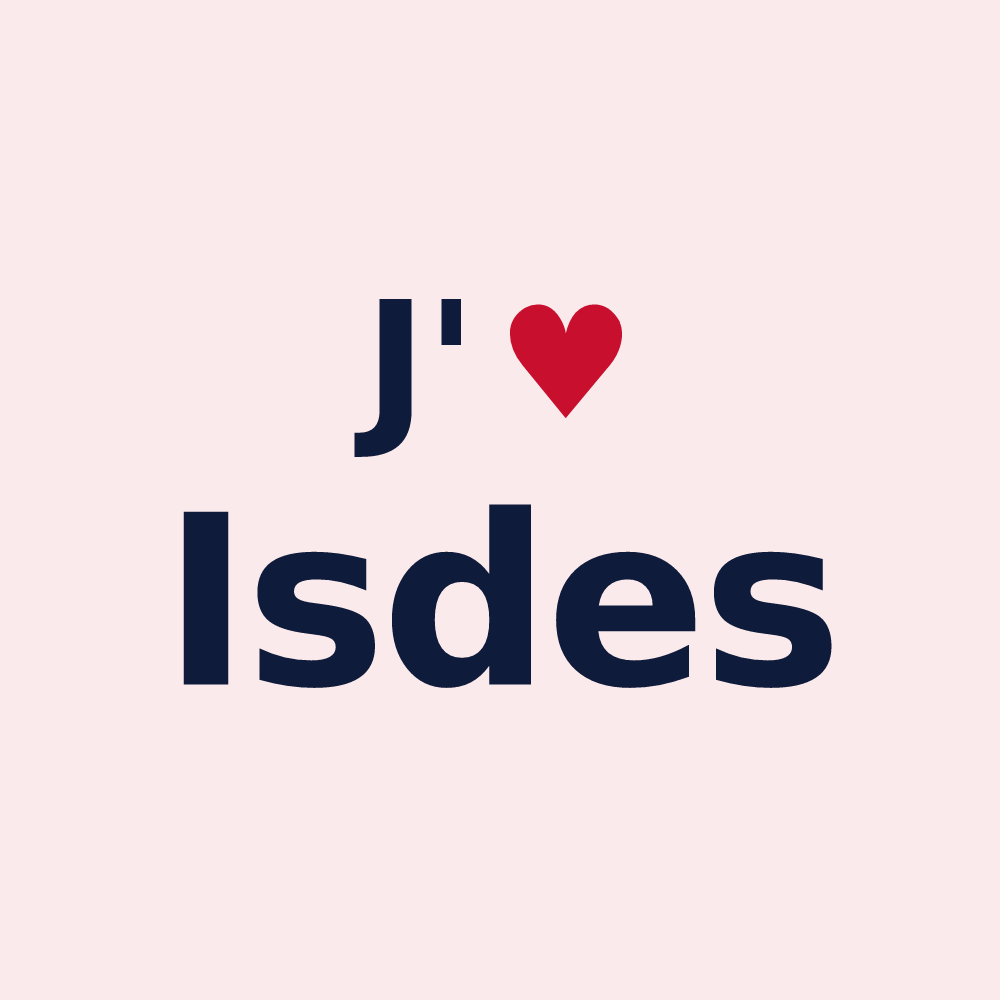 Magnet personnalisé Isdes — design J'aime Isdes