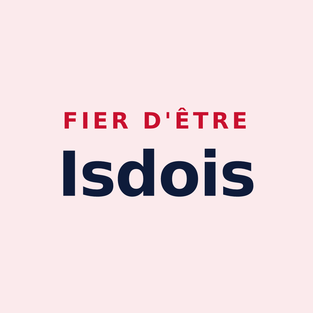 Magnet « Fier d'être Isdois » — design pour Isdes