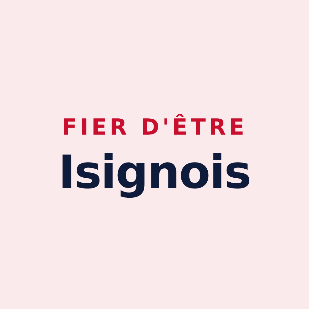Magnet « Fier d'être Isignois » — design pour Isigny-le-Buat
