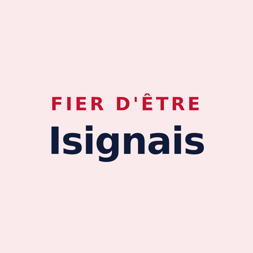 Magnet « Fier d'être Isignais » — design pour Isigny-sur-Mer
