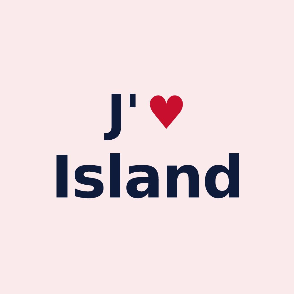 Magnet personnalisé Island — design J'aime Island