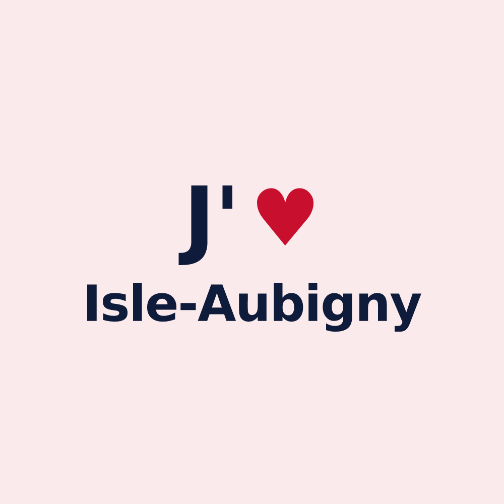Magnet personnalisé Isle-Aubigny — design J'aime Isle-Aubigny