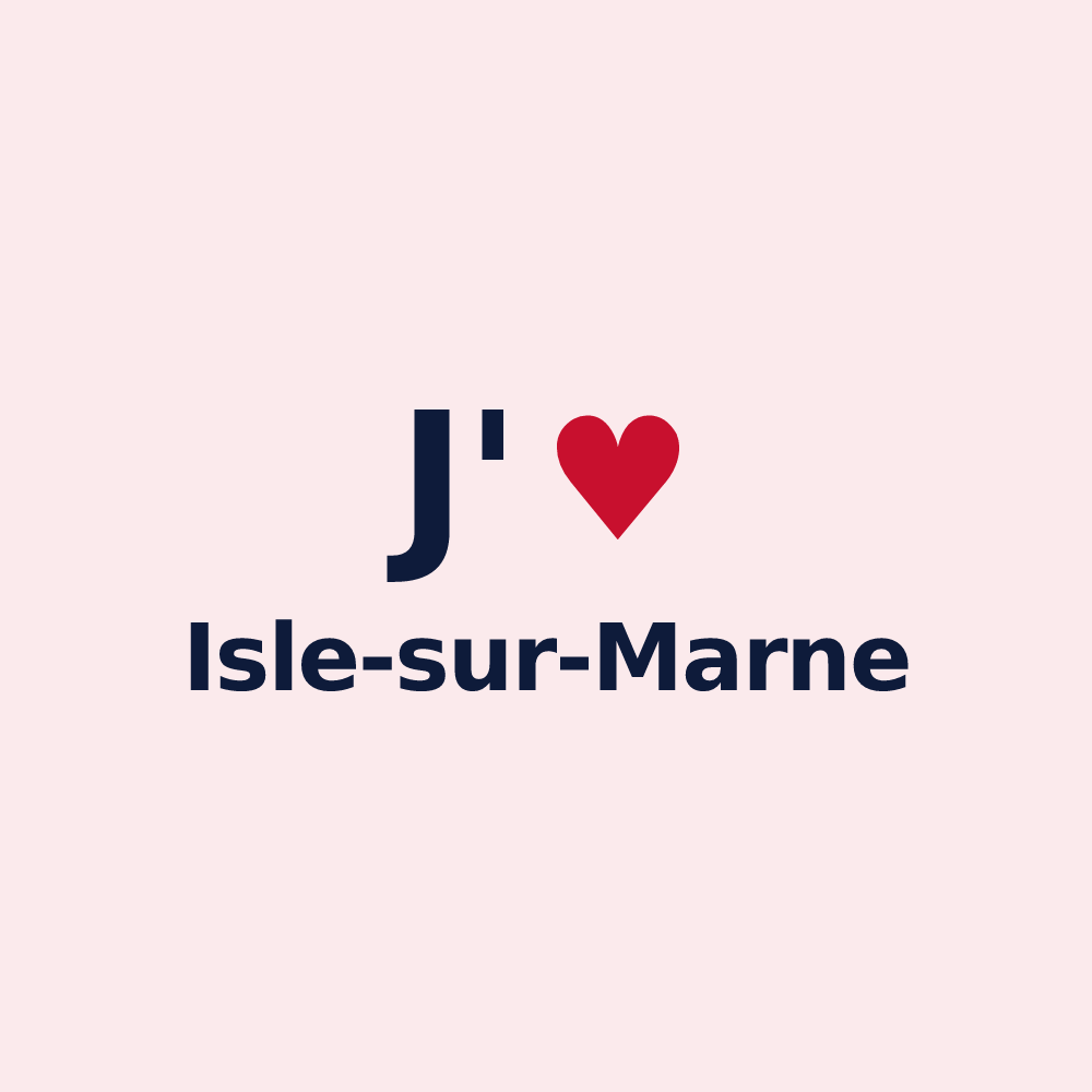 Magnet personnalisé Isle-sur-Marne — design J'aime Isle-sur-Marne