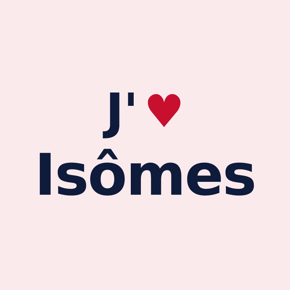 Magnet personnalisé Isômes — design J'aime Isômes
