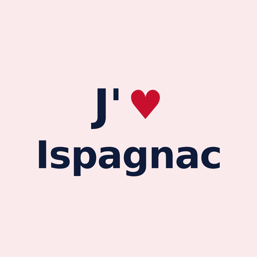 Magnet personnalisé Ispagnac — design J'aime Ispagnac