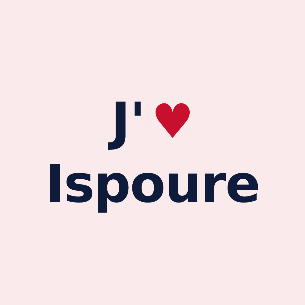 Magnet personnalisé Ispoure — design J'aime Ispoure