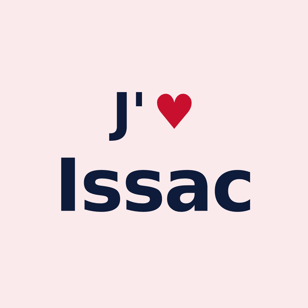 Magnet personnalisé Issac — design J'aime Issac