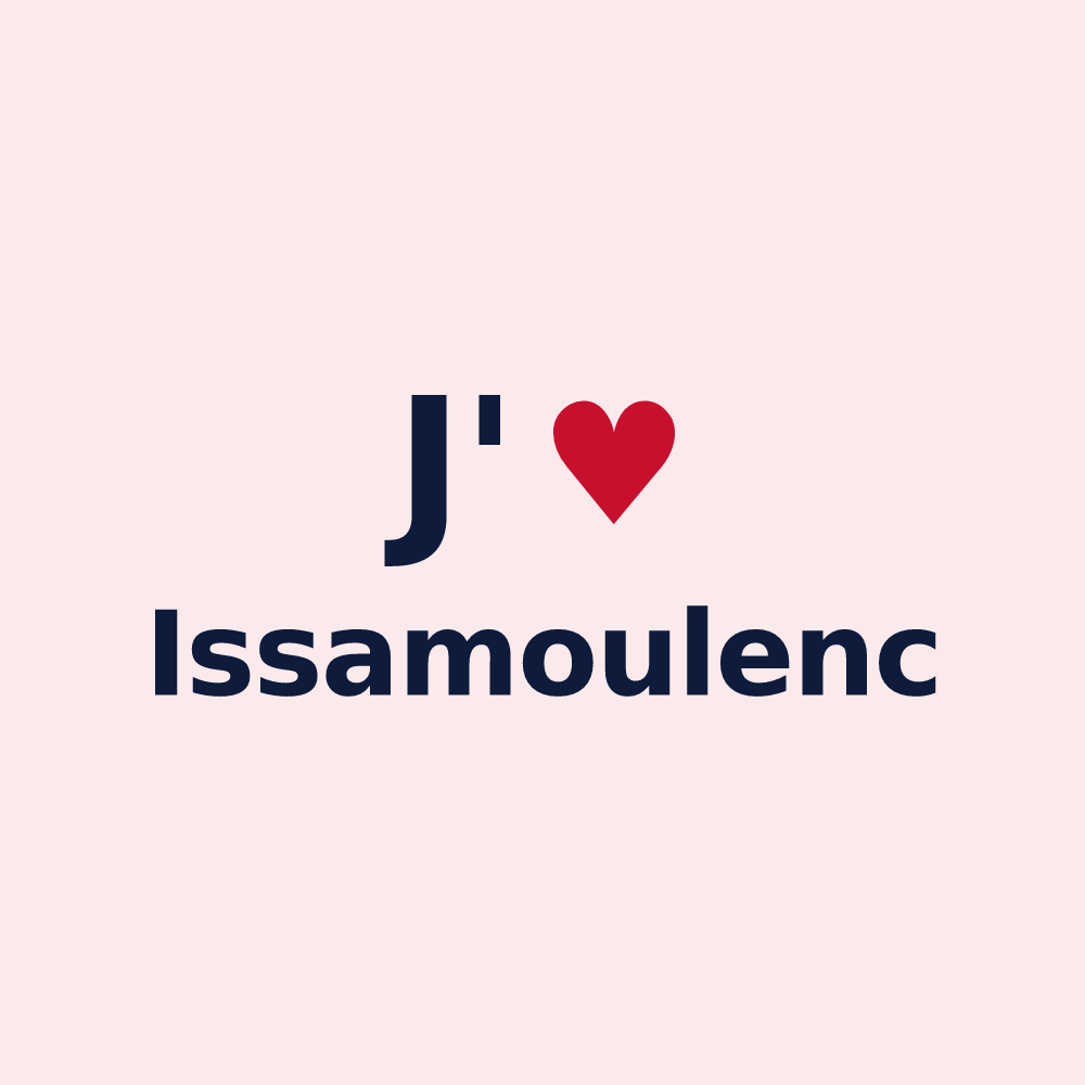 Magnet personnalisé Issamoulenc — design J'aime Issamoulenc