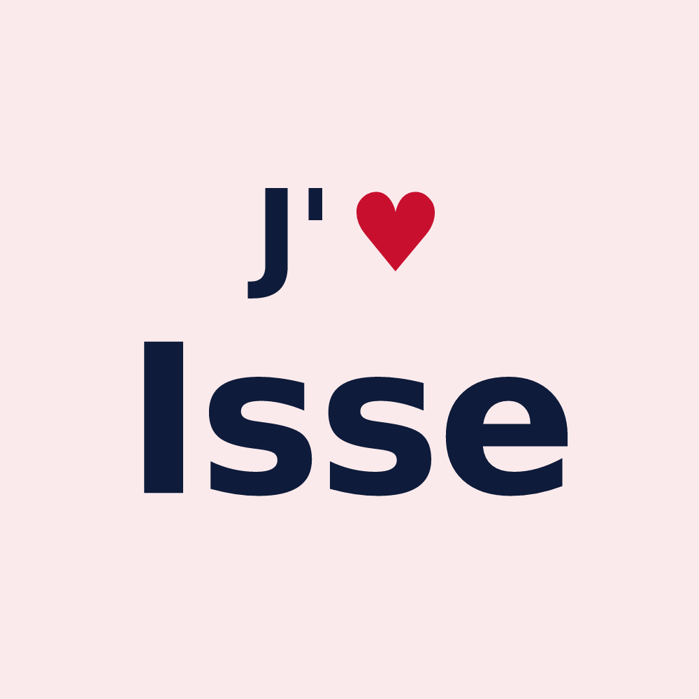 Magnet personnalisé Isse — design « J'aime Isse » imprimé sur le magnet